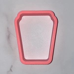 Latte Coffee Cup Cookie Cutter: 3-D Printed, 2.75&quot; x 3.5&quot;