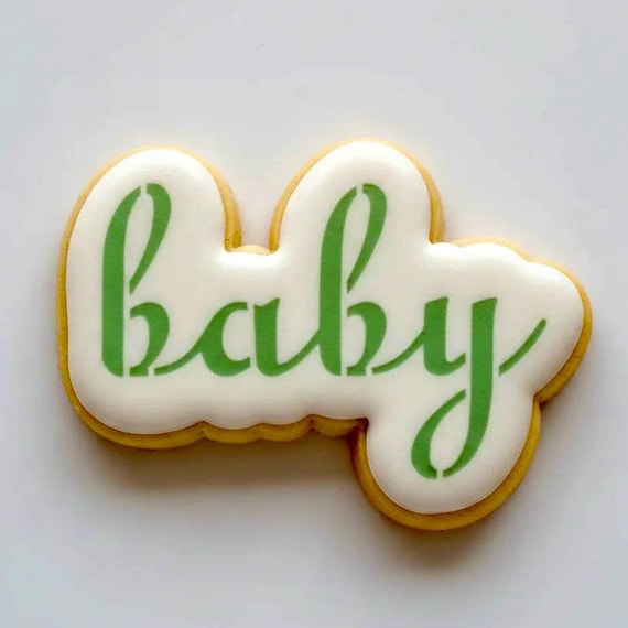 Baby Cookie Cutter and Stencil: Boy & Girl Shower Baking Template