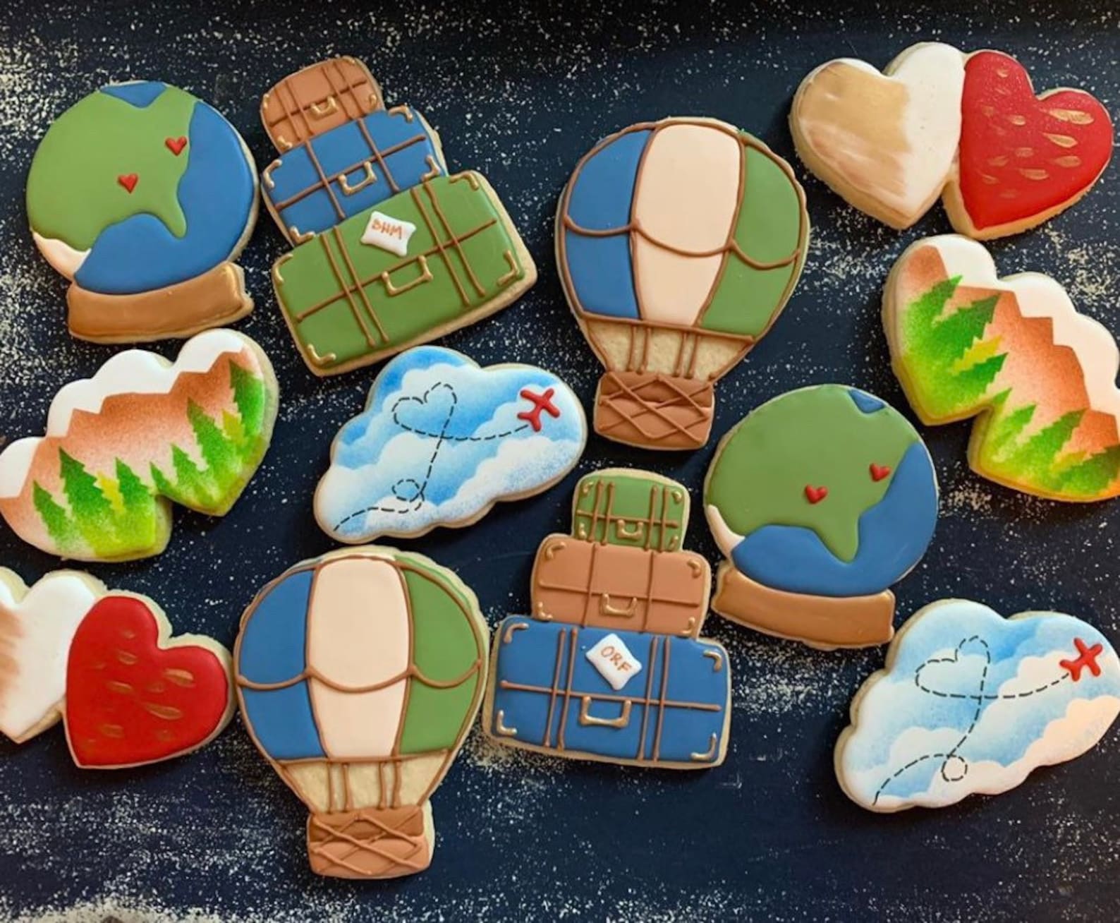Long Grass and Clouds Cookie Stencil Edger: Spring Cookie Decor - Etsy