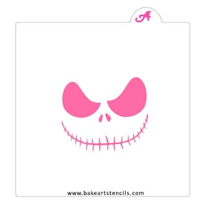 Skeleton Face Cookie Stencil: Nightmare Before Christmas, Halloween