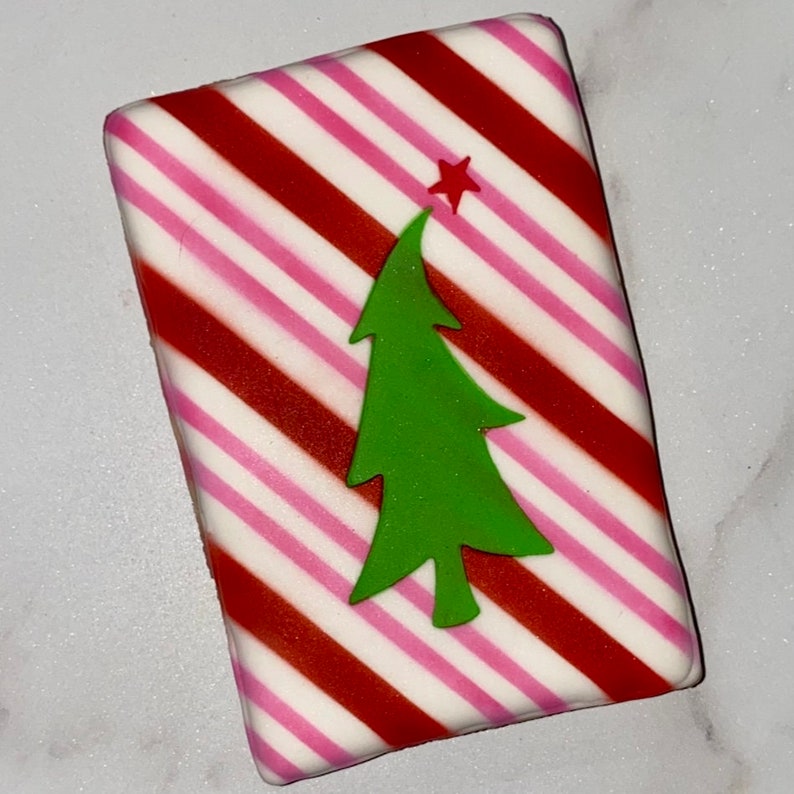 Candy Cane Stripes Cookie Stencil Set: Christmas Peppermint Pattern - Etsy