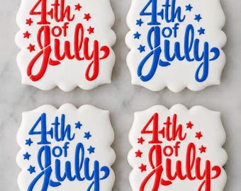 4th of July Cookie Stencil: Patriotic Independence Day Design