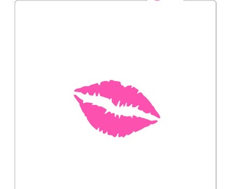 Kiss Cookie Stencil, Lipstick Cookie Stencil, Valentines Day Cookie Stencil, Kiss Me I&#39;m Irish Cookie Stencil, SWAK Cookie Stencil