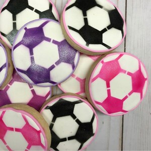 Soccer Stencil, Soccer Ball Stencil, Soccer Cookie Stencil, Soccer Ball Fondant Cookie, Soccer Cookie, Sports Stencil, Soccer Sugar Cookie image 6