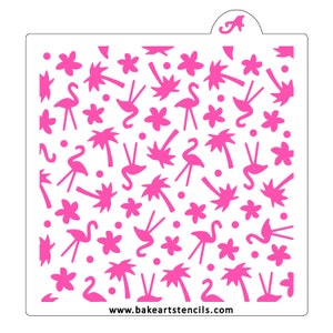 Summer Confetti Pattern Cookie Stencil, Summer Cookie Stencil, Tropical Cookie Stencil