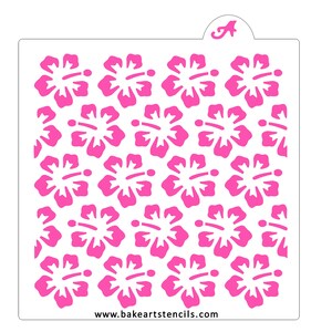 Hibiscus Pattern Cookie Stencil, Hawaiian Cookie Stencil