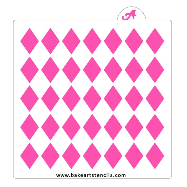 Stretched Harlequin Pattern Cookie Stencil, Harlequin Pattern Stencil, Harlequin Stencil