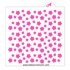 Field of Flowers Cookie Stencil: Spring Floral Baking Template