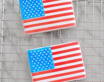 American Flag Cookie Stencil Set: USA Patriotic Baking Template