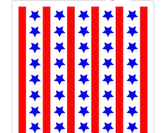 Stars and Stripes Cookie Stencil Set: Patriotic Baking