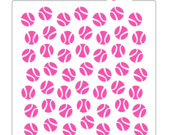 Tennis Balls Cookie Stencil: Sports Theme Baking