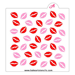 Kisses Pattern Cookie Stencil: Valentine&#39;s Day Baking