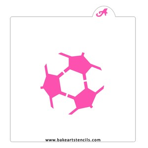 Soccer Stencil, Soccer Ball Stencil, Soccer Cookie Stencil, Soccer Ball Fondant Cookie, Soccer Cookie, Sports Stencil, Soccer Sugar Cookie image 1