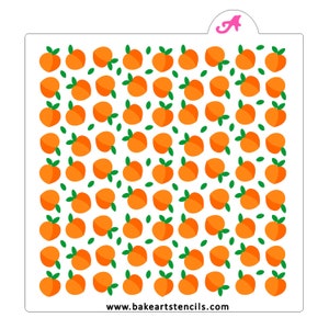 Peach Pattern Cookie Stencil Set, Peaches Cookie Stencil, Fruit Cookie Stencil