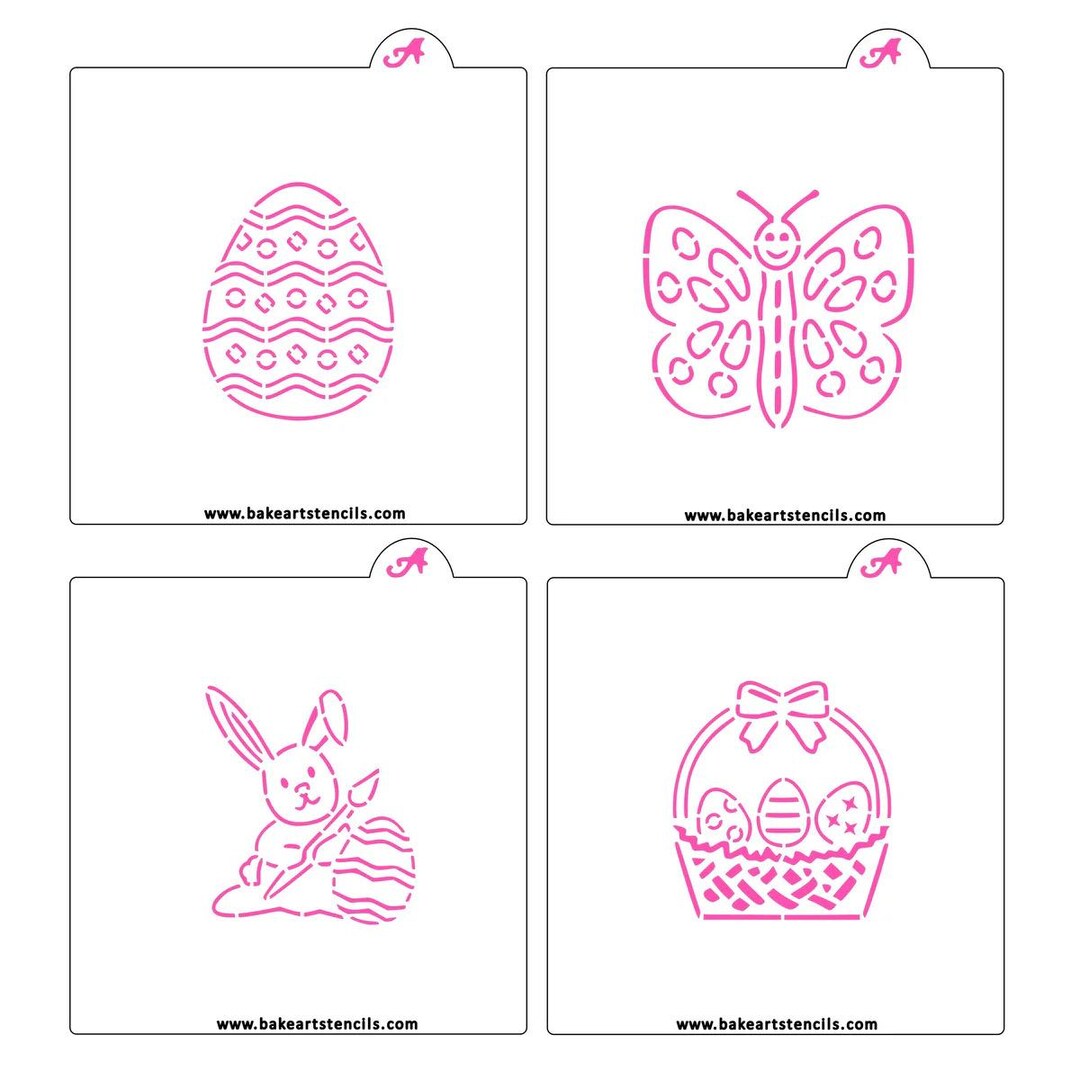 Easter PYO Cookie Stencils Set, Easter Stencils, Bunny Stencil, Easter ...