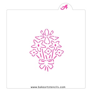 Flower Bouquet PYO Cookie Stencil: Floral Cookie Decorating
