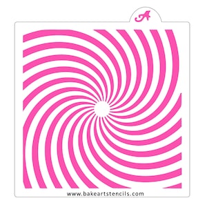 Swirly Sunburst Cookie Stencil, Sunburst Stencil