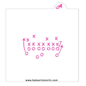 Football Play Cookie Stencil, Sports Cookie Stencil