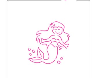 Pochoir à biscuits PYO sirène : modèle de pâtisserie d'été, plage