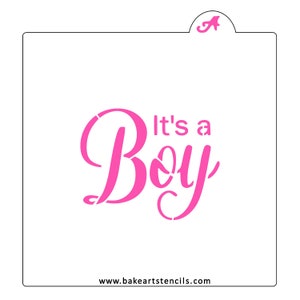It&#39;s a Boy Cookie Stencil, Baby Shower Cookie Stencil, Boy Stencil, Baby Stencil
