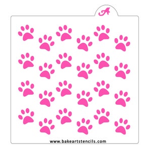 Paw Print Cookie Stencil: Dog Theme Baking Template