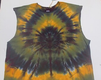 Men's XL Tie-Dyed Muscle Tank T-Shirt