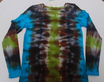 Women's Large Long Sleeve Tie-Dyed T-Shirt