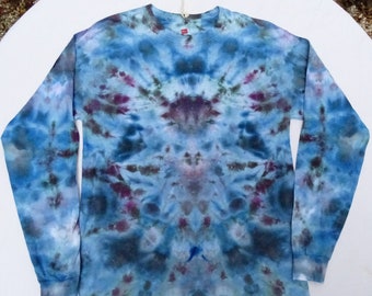 Men's Medium Long Sleeve Ice-Dyed T-Shirt