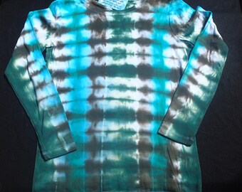 Women's Large Long Sleeve Tie-Dyed T-Shirt