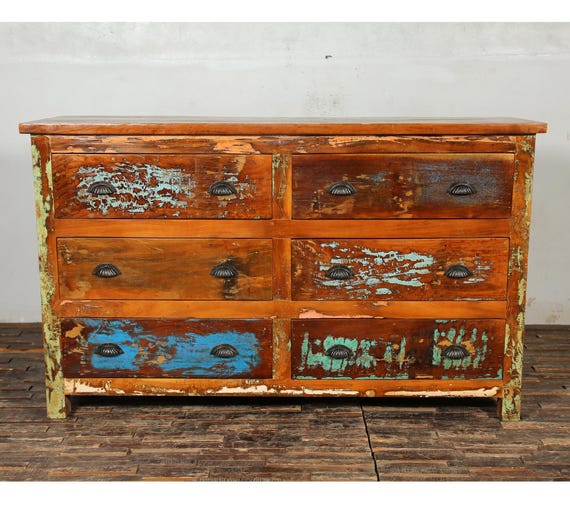 SOLID Reclaimed WOOD 60" Long 6-drawers Bedroom Dresser Cabinet, Chest of Drawers, Sideboard -made in India - Etsy SOLID Reclaimed WOOD 60" Long 6-drawers Bedroom Dresser Cabinet, Chest of Drawers, Sideboard -made in India - Etsy