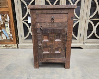 Vintage Reclaimed Wood Nightstand, End Table, Chest