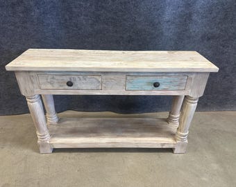 Reclaimed Teak cabinet with lower open shelf, chest drawers, storage cabinet.