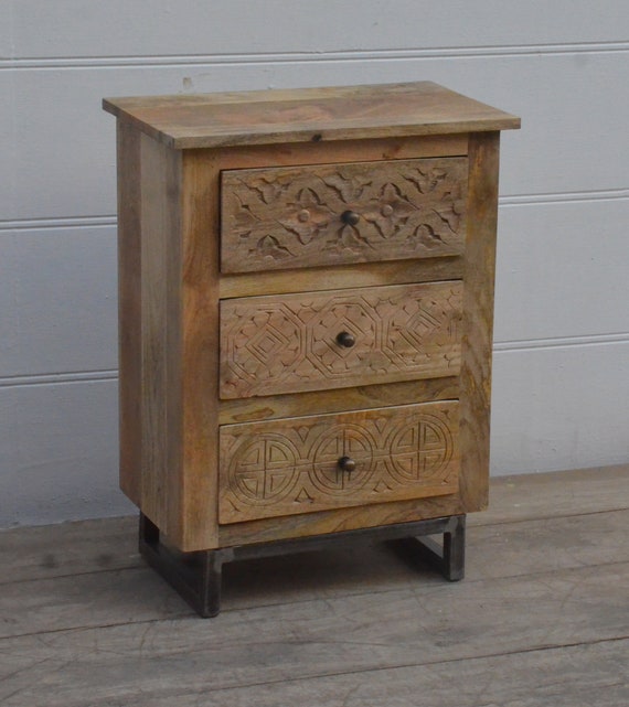 Mango Wood Nightstand - Etsy