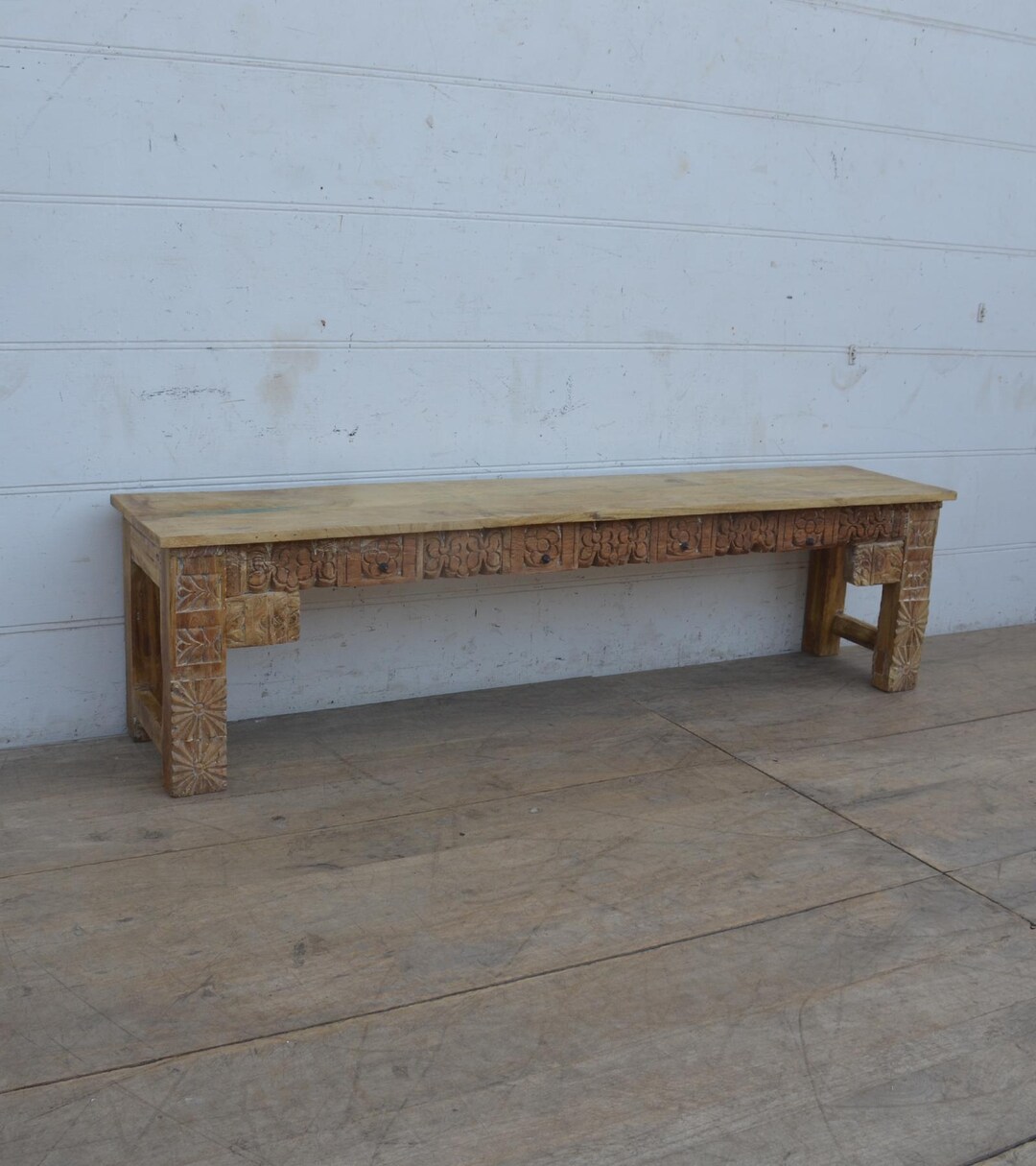 Rustic Reclaimed Wood Bench, Farmhouse Solid Wood Entryway Bench. - Etsy