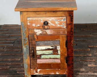 Solid Reclaimed Teak Wood Nightstand