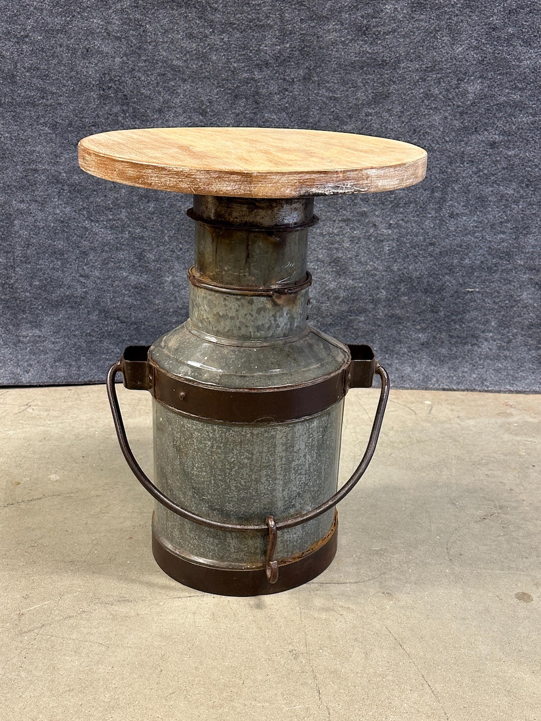Rustic Milk Can Side Table - Etsy