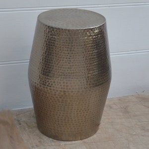 Nickel Color Metal End Table