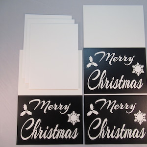 Biglietti "Buon Natale" fai da te con acquerello - Lotto di 3 biglietti pronti da dipingere da 5" x 7" con buste