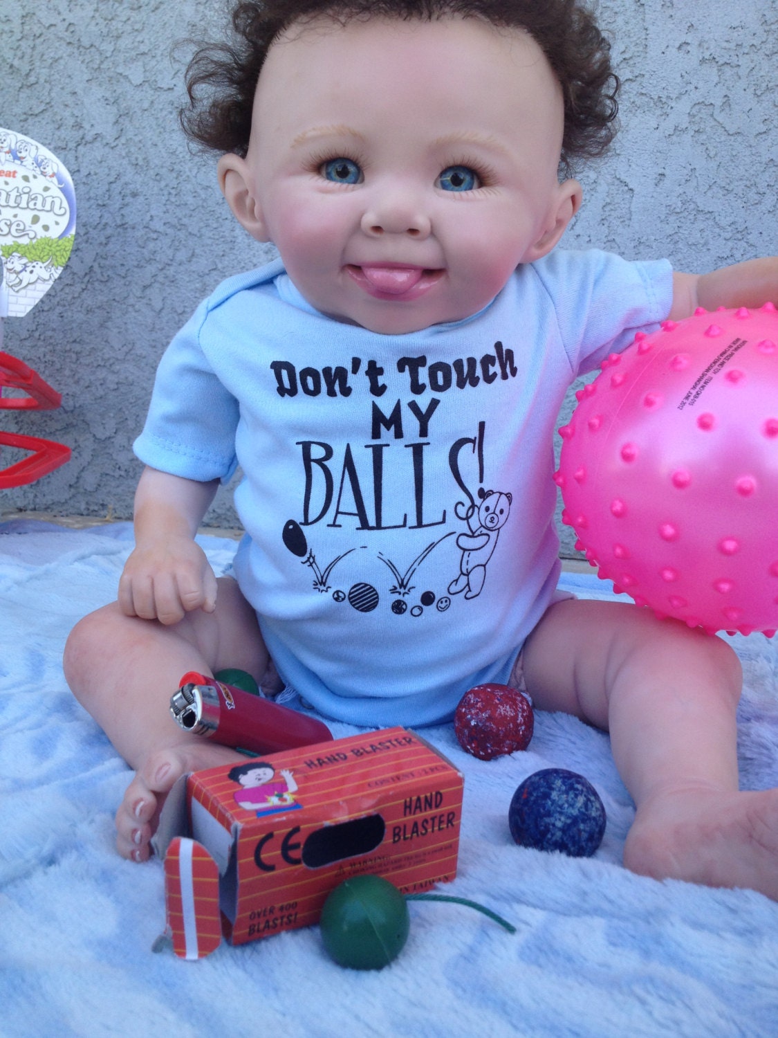 Don't Touch My Balls Baby Onesie Raunchy Funny Silly Cute Etsy