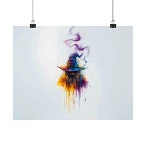 ウィザード水彩画ポスタープリント絵画ゴシックモダンハロウィーンエキセントリックウォールプリントアートAirbnbアート、壁装飾
