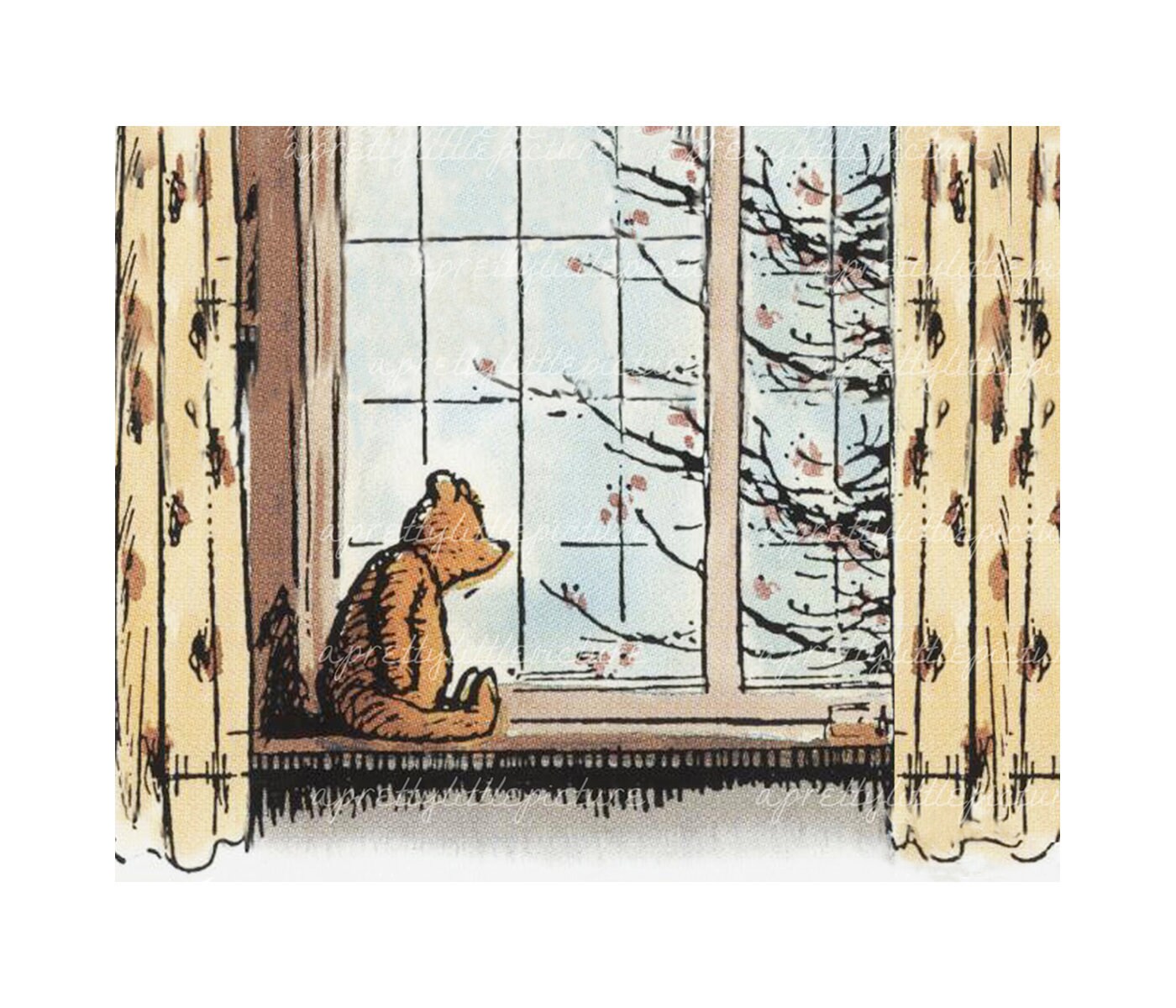 Classic Pooh Art Prints. Classic Pooh Nursery Art. Classic Winnie