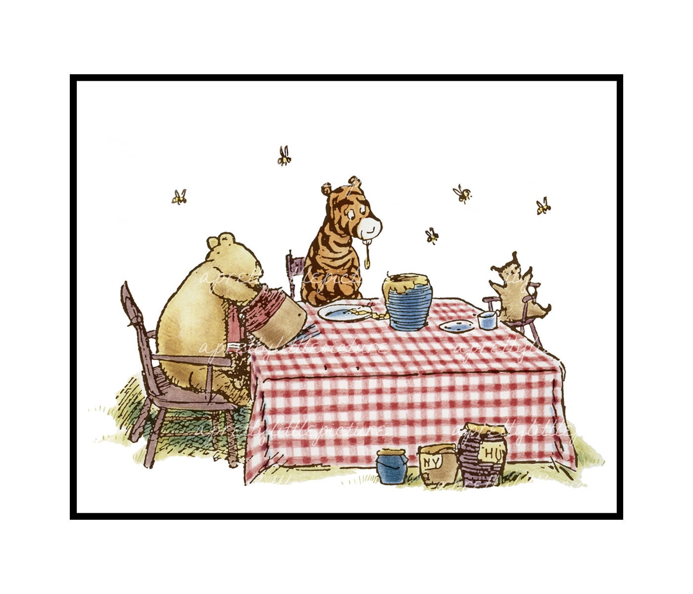 Winnie-the-Pooh くまのプーさん ヴィンテージプリント 1965年版