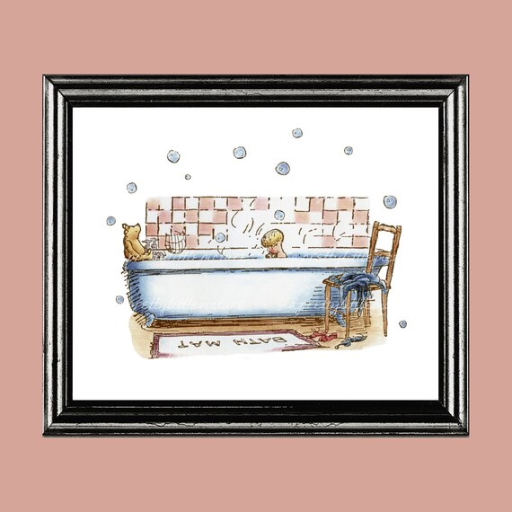 Classic Winnie The Pooh Print Featuring Christopher Robin In Etsy