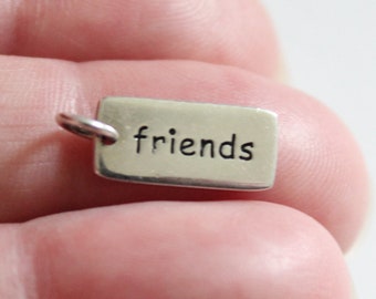 Sterling Silver Friends Charm: .925 Silver Pendant