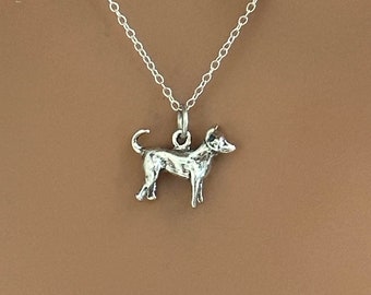 Sterling zilveren Chihuahua-ketting: 3D hondenhanger
