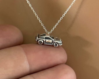 Sterling Silver Small 3D Race Car Necklace, Silver 3D Race Car Necklace, Small 3D Race Car Necklace, 3D Race Car Necklace, Race Car Necklace