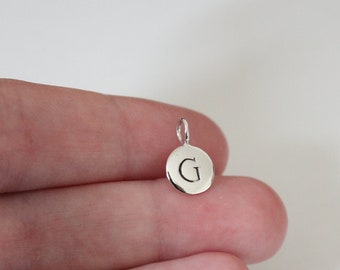 Sterling Silver Capital Initial Charm Letter G Charm, Silver Capital Letter G Pendant,  Silver Capital Letter G Charm, Silver G Pendant