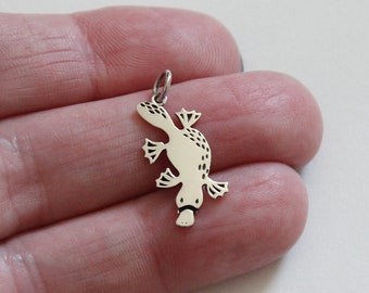 Sterling Silver Platypus Charm Necklace: Adorable Animal Pendant