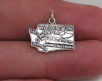 Sterlingzilveren bedel staat Washington: reissouvenir