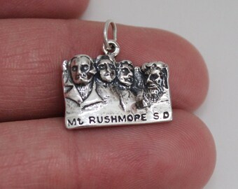 Sterling Silver Mt. Rushmore Charm - South Dakota Pendant